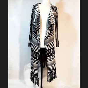 MIA MADDISON OPEN-FRONT HOODED CARDIGAN